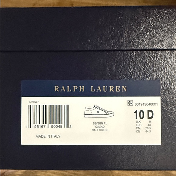Ralph Lauren Purple Label Men's Severn Calf Suede LowTop Sneakers Cacao NEW $895 - Picture 16 of 16